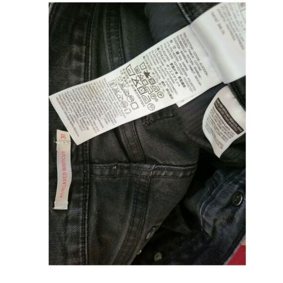 Vintage 1997 Levi's 415 Relaxed Bootcut Jeans 31 Womens Red Tab High Rise Black - Picture 5 of 5